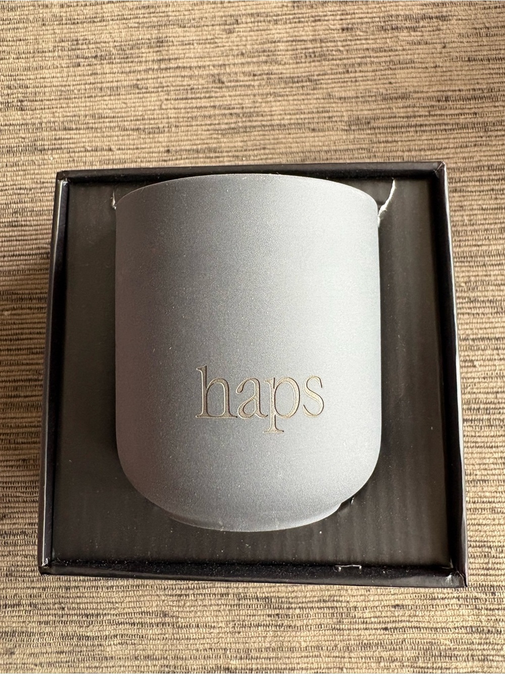 Haps ceramic candle vessel - votive holder - gray